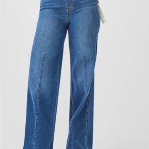 SPANX Classic Blue Wide-Leg Jeans